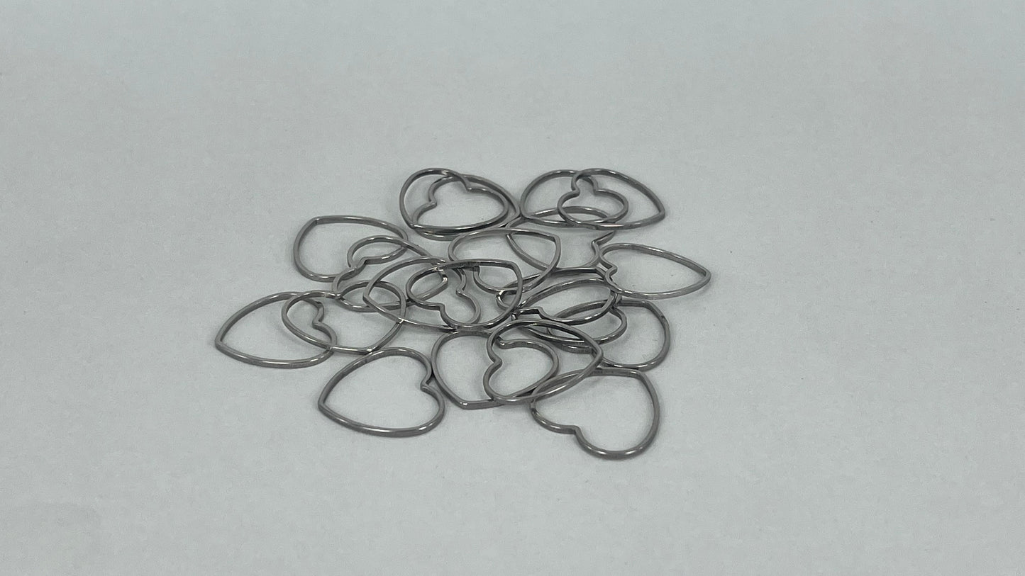 Shapes - heart silver/gold (20 pieces)
