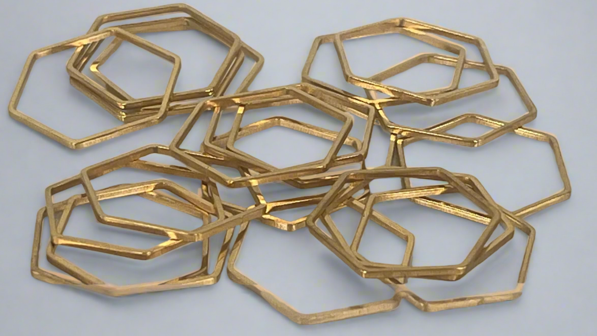 Shapes - hexagon silver/gold (20 pieces)