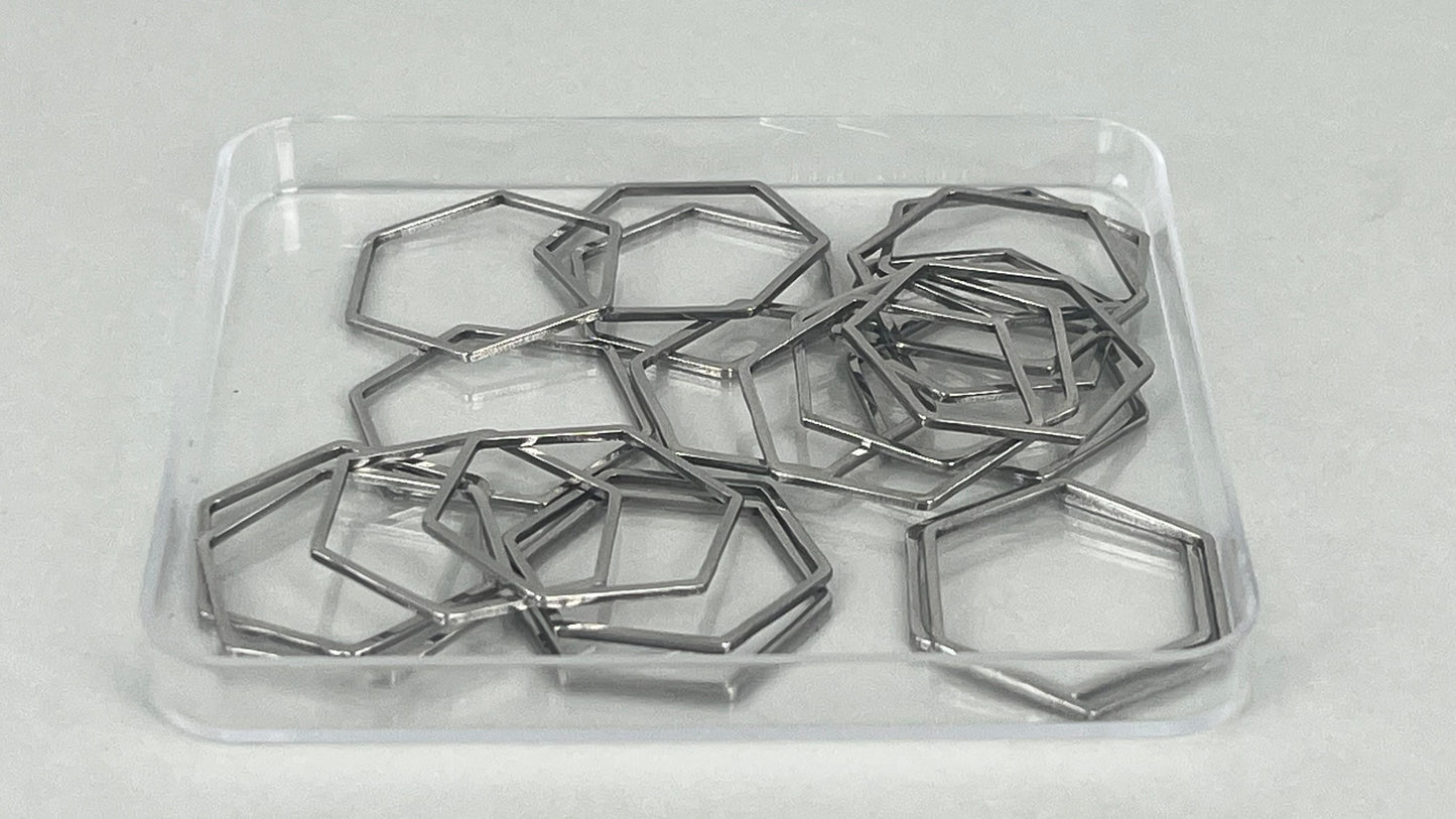 Shapes - hexagon silver/gold (20 pieces)