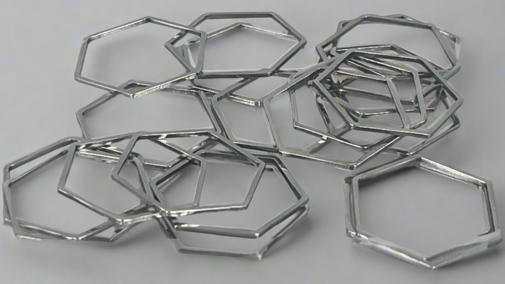 Shapes - hexagon silver/gold (20 pieces)