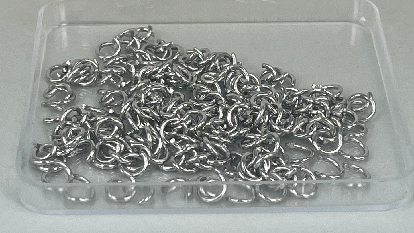 Jump rings 1.0 x 6 mm silver/gold (200 pieces)