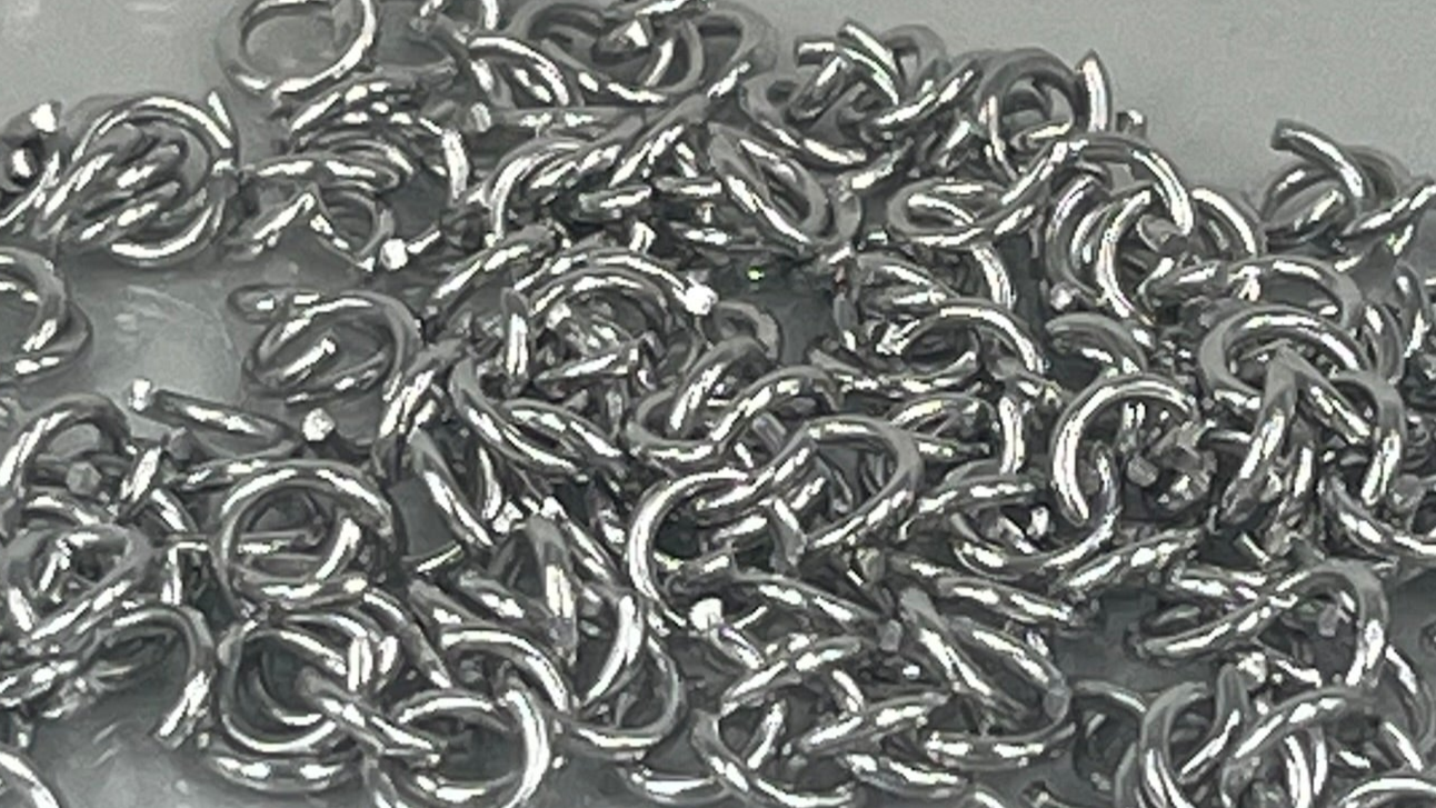 Jump rings 1.0 x 6 mm silver/gold (200 pieces)