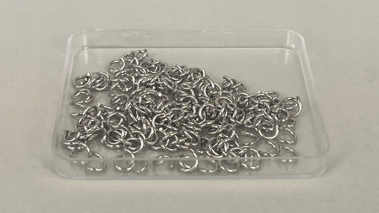 Jump rings 1.0 x 6 mm silver/gold (200 pieces)
