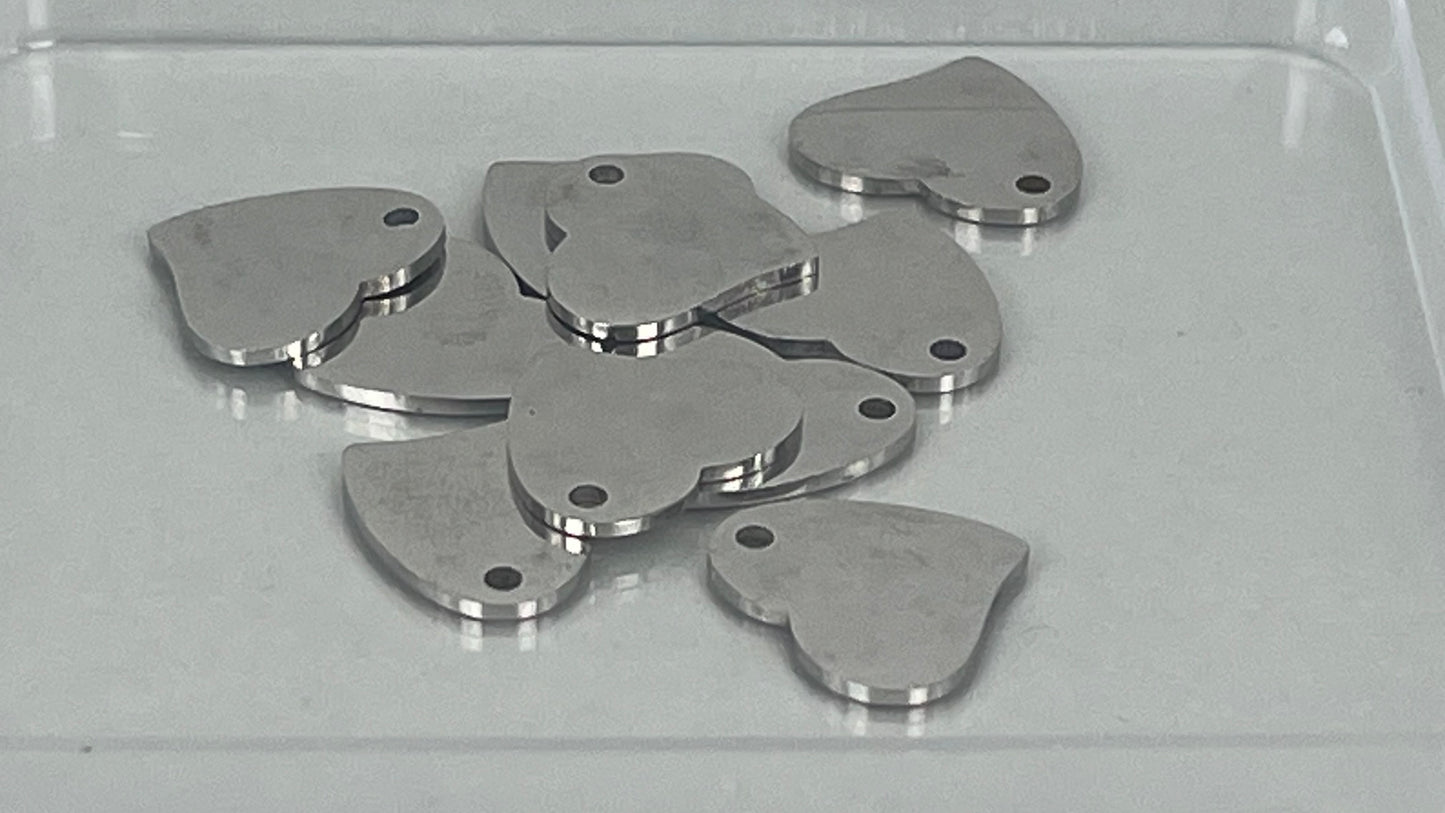Heart charms (10 peices)
