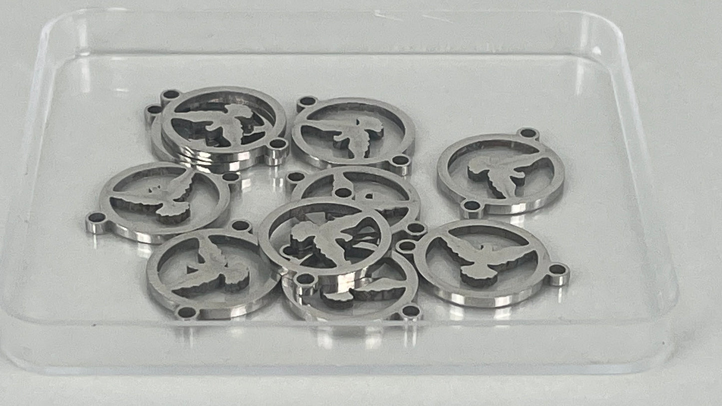 Dove charms (10 pieces)