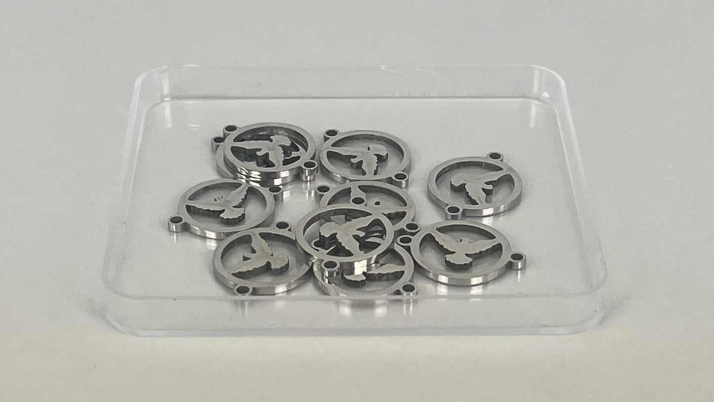 Dove charms (10 pieces)
