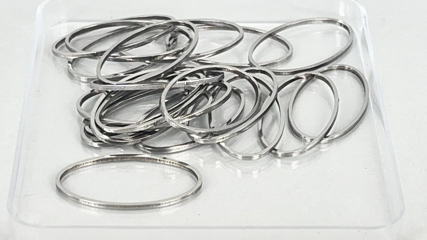 Shapes - oval silver/gold (20 pieces)
