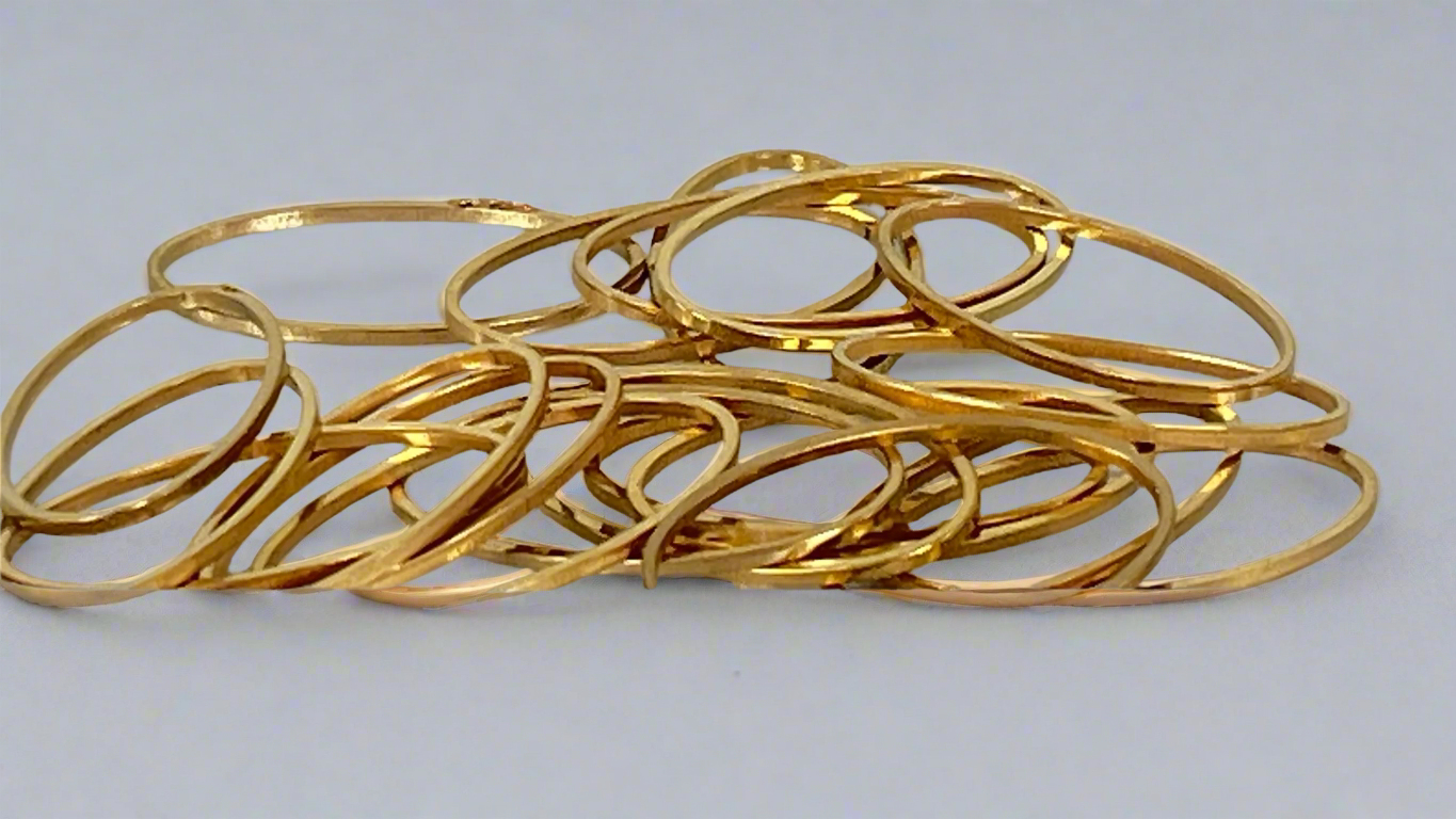 Shapes - oval silver/gold (20 pieces)