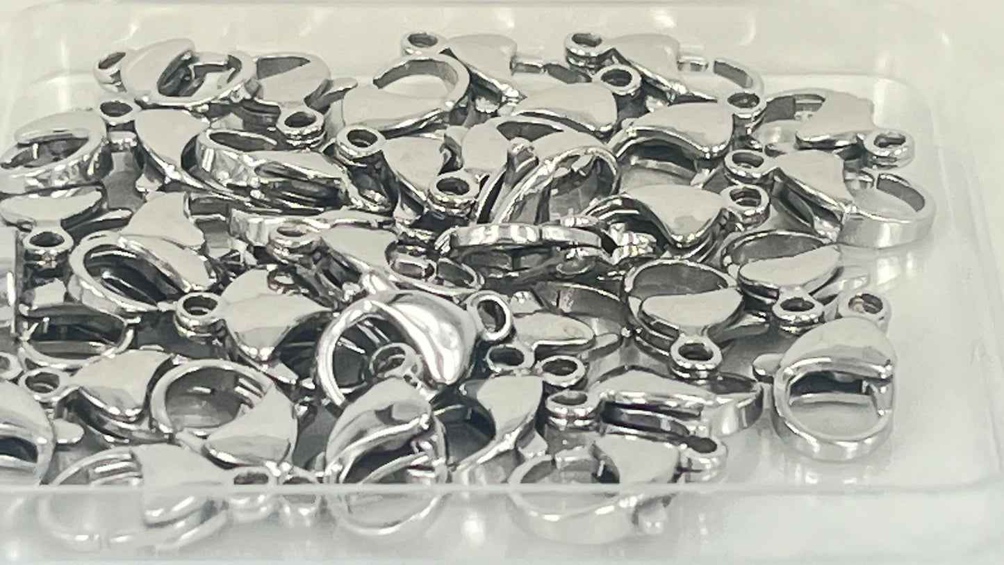Clasps 16 mm silver/gold (40 pieces)
