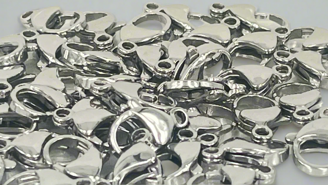 Clasps 16 mm silver/gold (40 pieces)