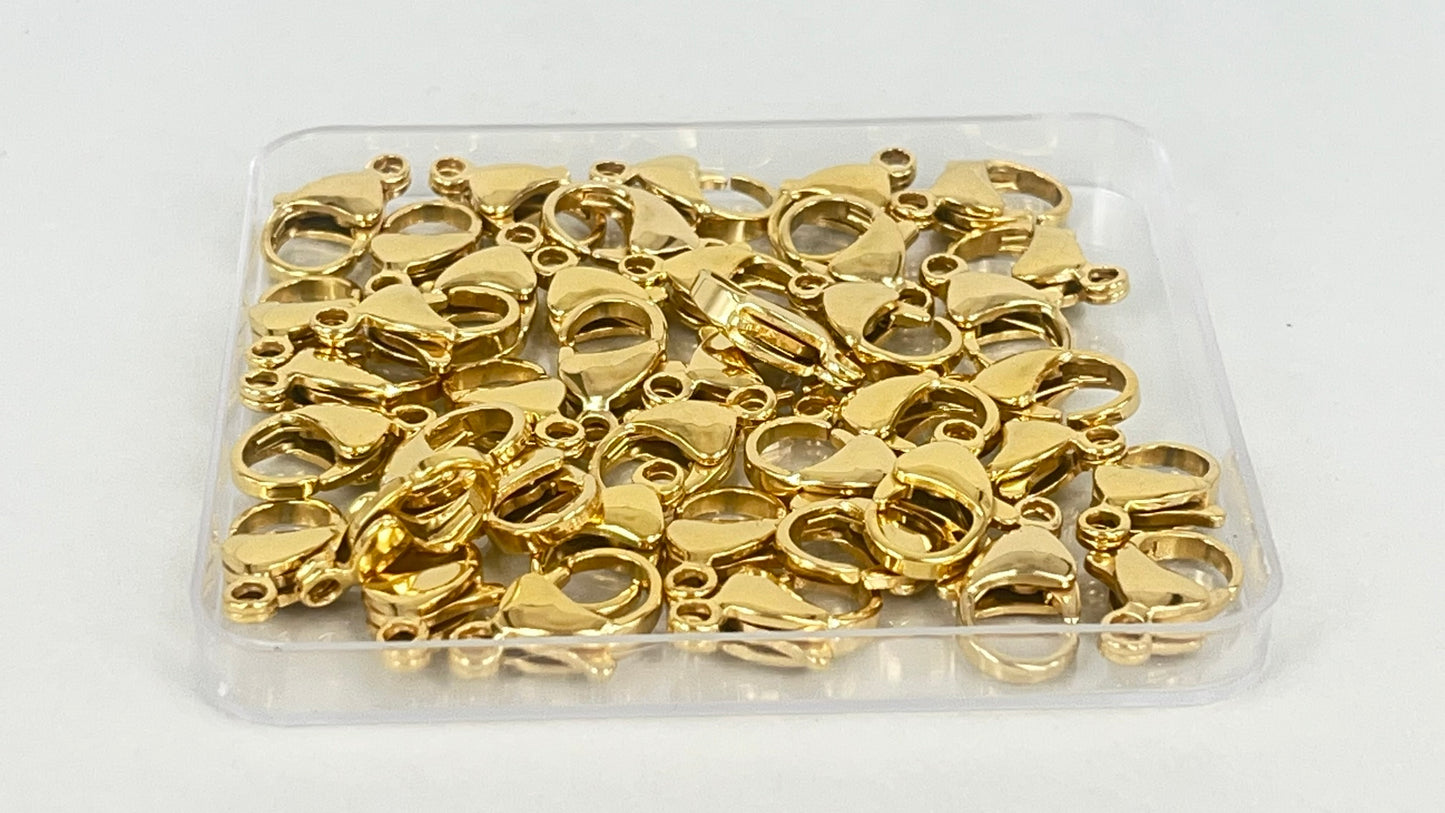 Clasps 16 mm silver/gold (40 pieces)