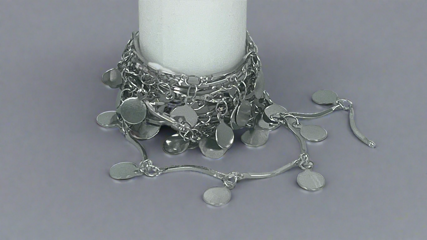 Chain with charms - Coins/Stars (1 m)