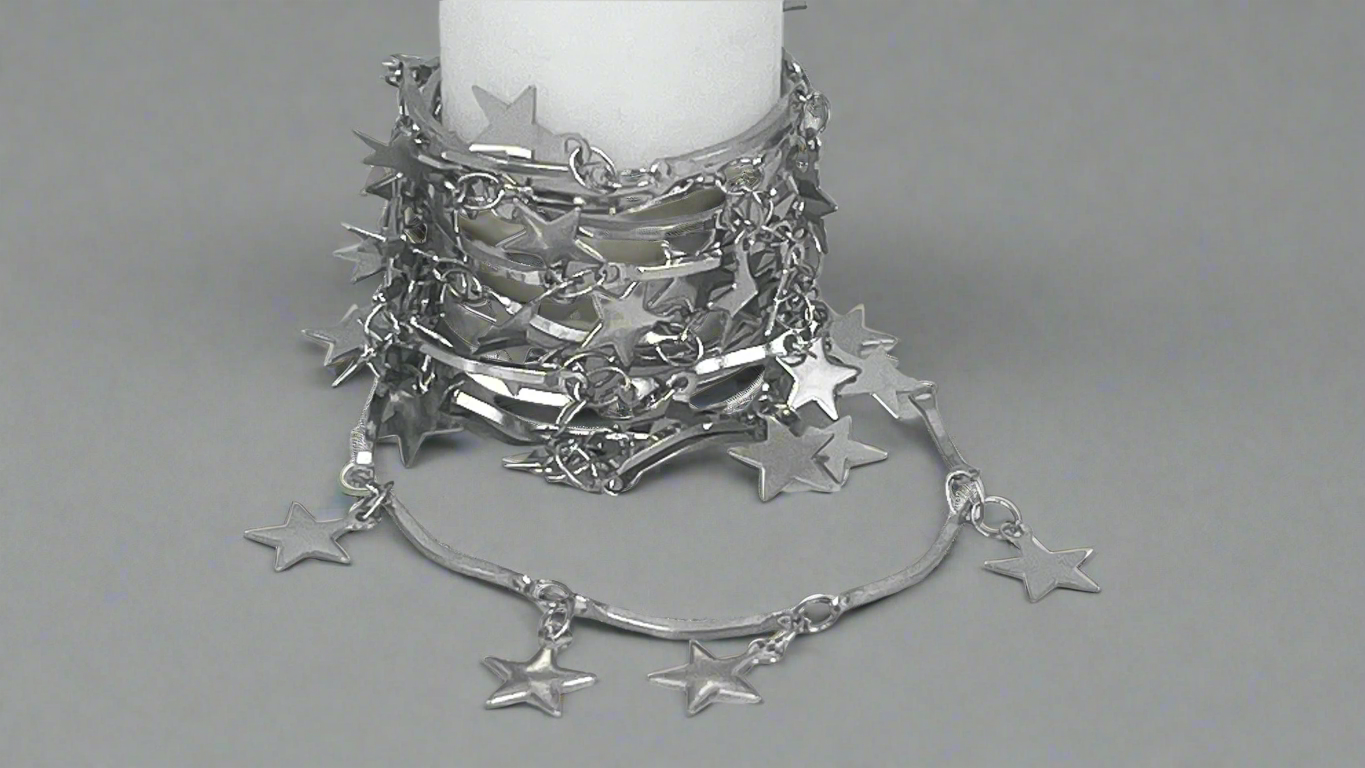 Chain with charms - Coins/Stars (1 m)