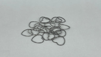 Shapes - heart silver/gold (20 pieces)