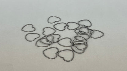 Shapes - heart silver/gold (20 pieces)