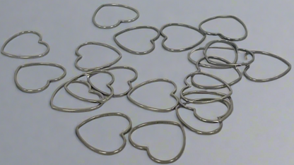Shapes - heart silver/gold (20 pieces)