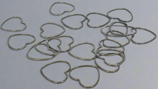 Shapes - heart silver/gold (20 pieces)