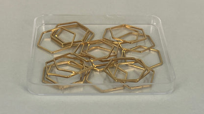 Shapes - hexagon silver/gold (20 pieces)