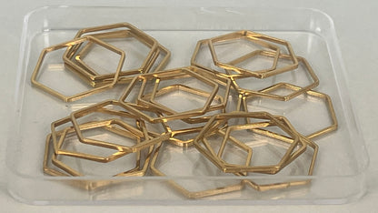 Shapes - hexagon silver/gold (20 pieces)