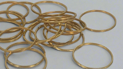 Shapes - rings silver/gold (20 pieces)