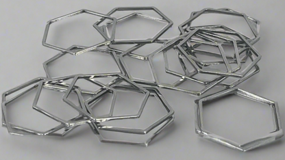 Shapes - hexagon silver/gold (20 pieces)