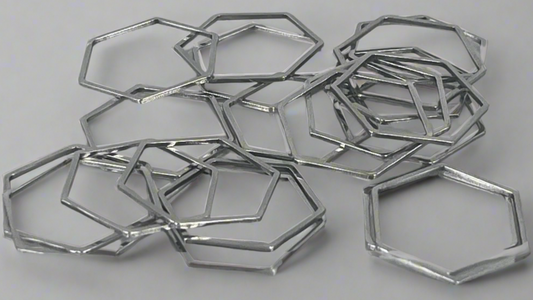 Shapes - hexagon silver/gold (20 pieces)