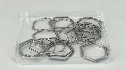 Shapes - hexagon silver/gold (20 pieces)