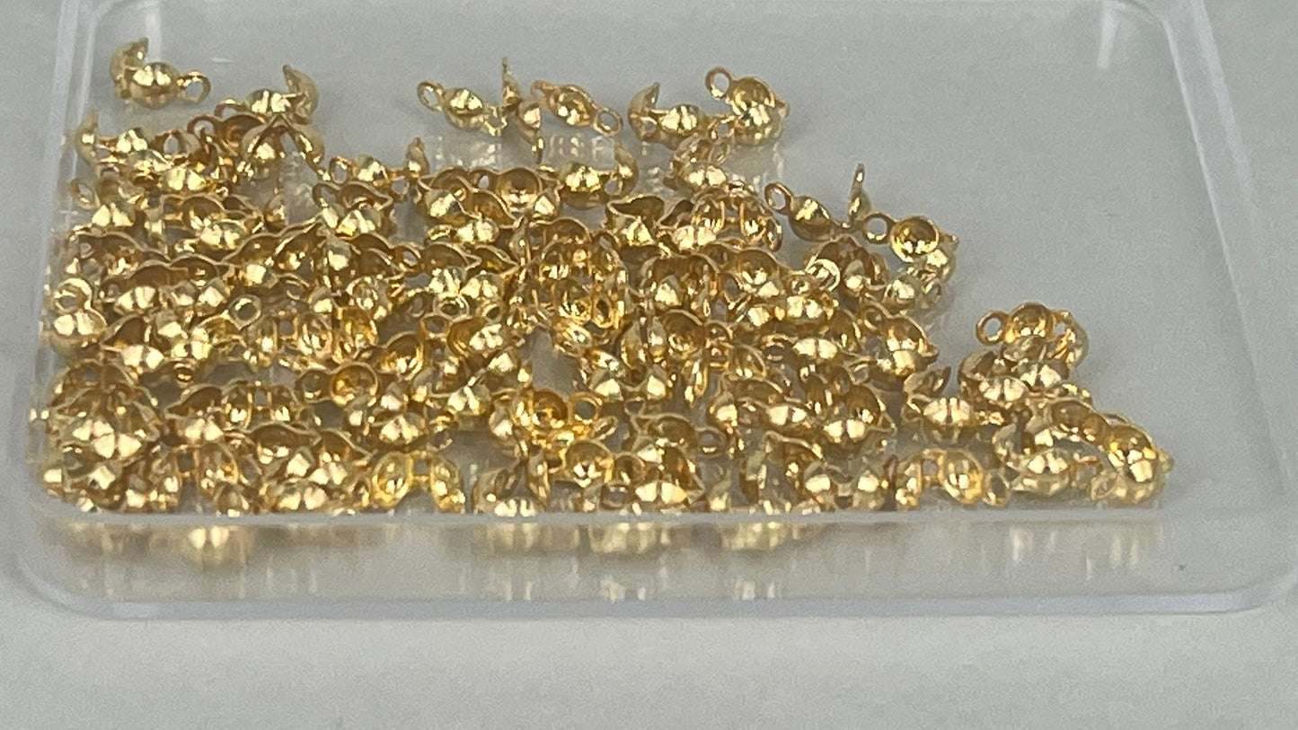 Calottes 2.4 mm  silver/gold (100 pieces)