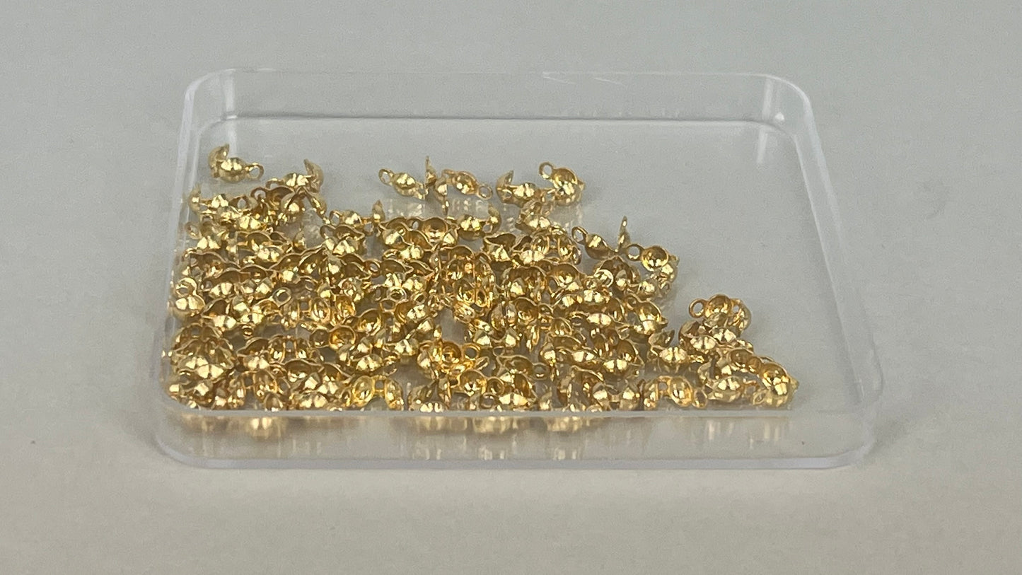 Calottes 2.4 mm  silver/gold (100 pieces)