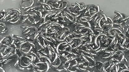 Jump rings 1.0 x 6 mm silver/gold (200 pieces)