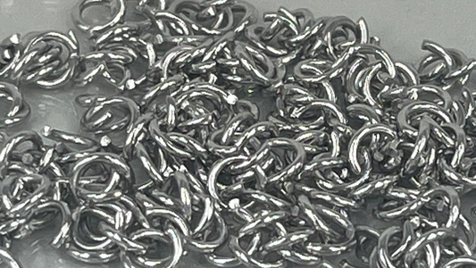 Jump rings 1.0 x 6 mm silver/gold (200 pieces)