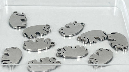 Elephant charms (10 pieces)