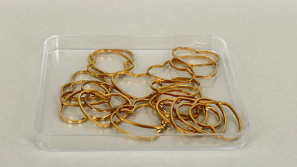 Shapes - heart silver/gold (20 pieces)