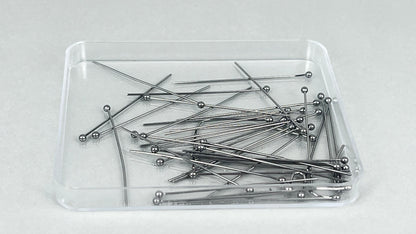 Ball, eye and flathead pins 0.6 x 40 mm silver/gold (40 pieces)