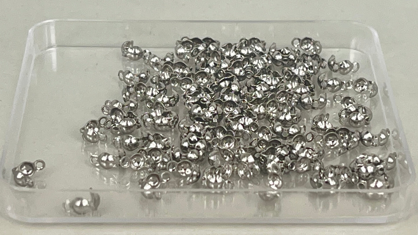 Calottes 2.4 mm  silver/gold (100 pieces)