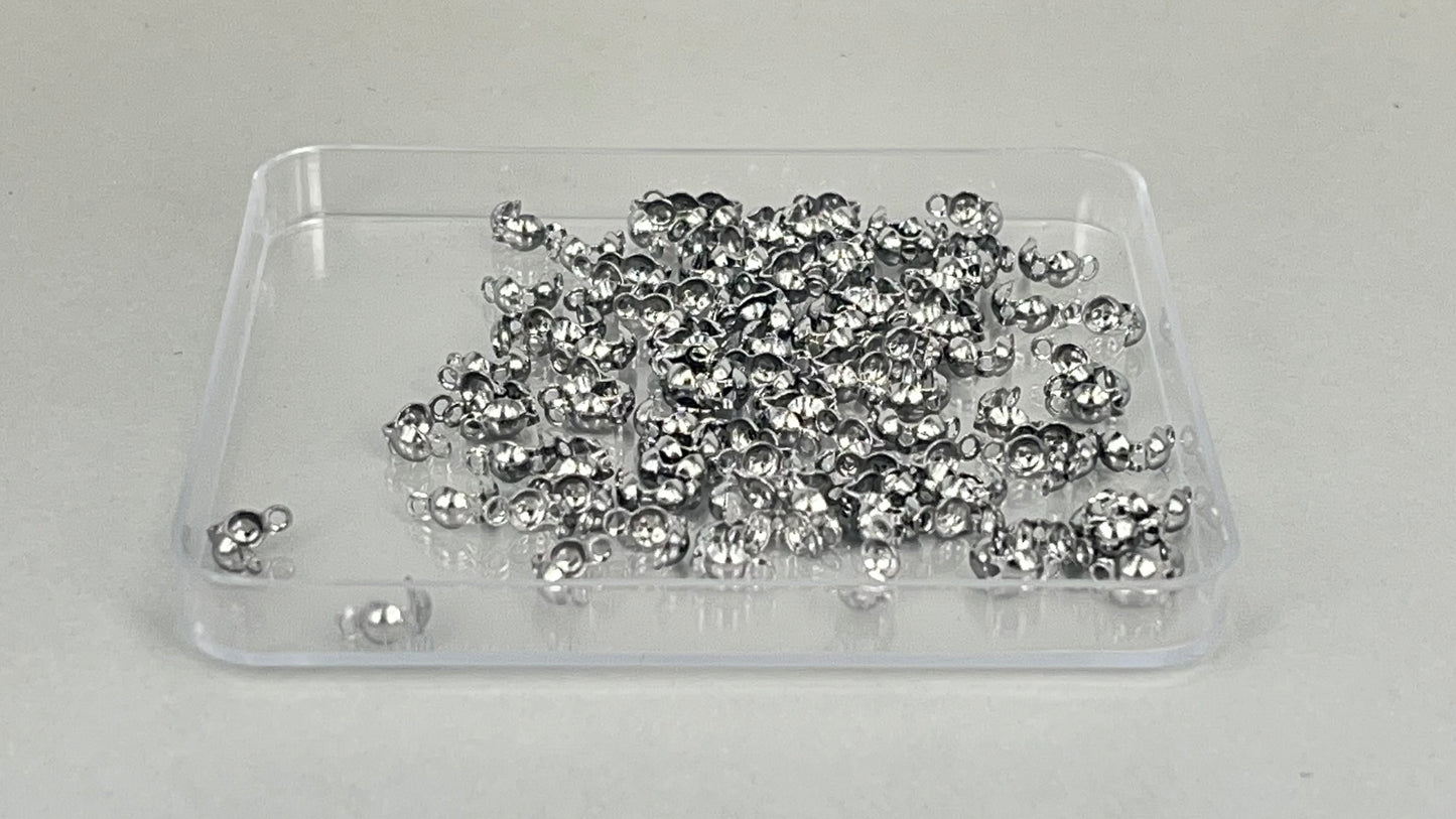 Calottes 2.4 mm  silver/gold (100 pieces)