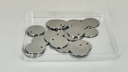 Round coin charms 15 mm silver/gold (20 pieces)