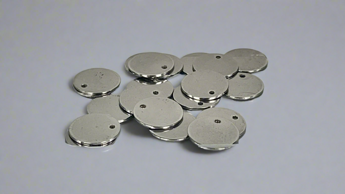 Round coin charms 15 mm silver/gold (20 pieces)