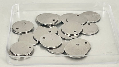 Round coin charms 15 mm silver/gold (20 pieces)