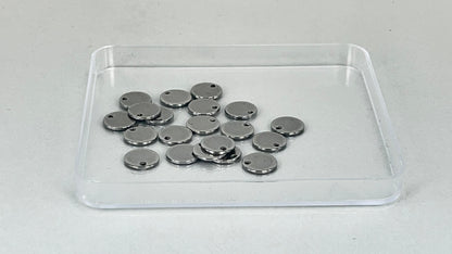 Round coin charms 8 mm silver/gold (20 pieces)