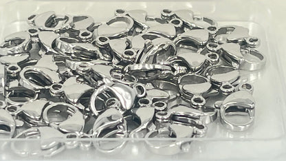 Clasps 16 mm silver/gold (40 pieces)