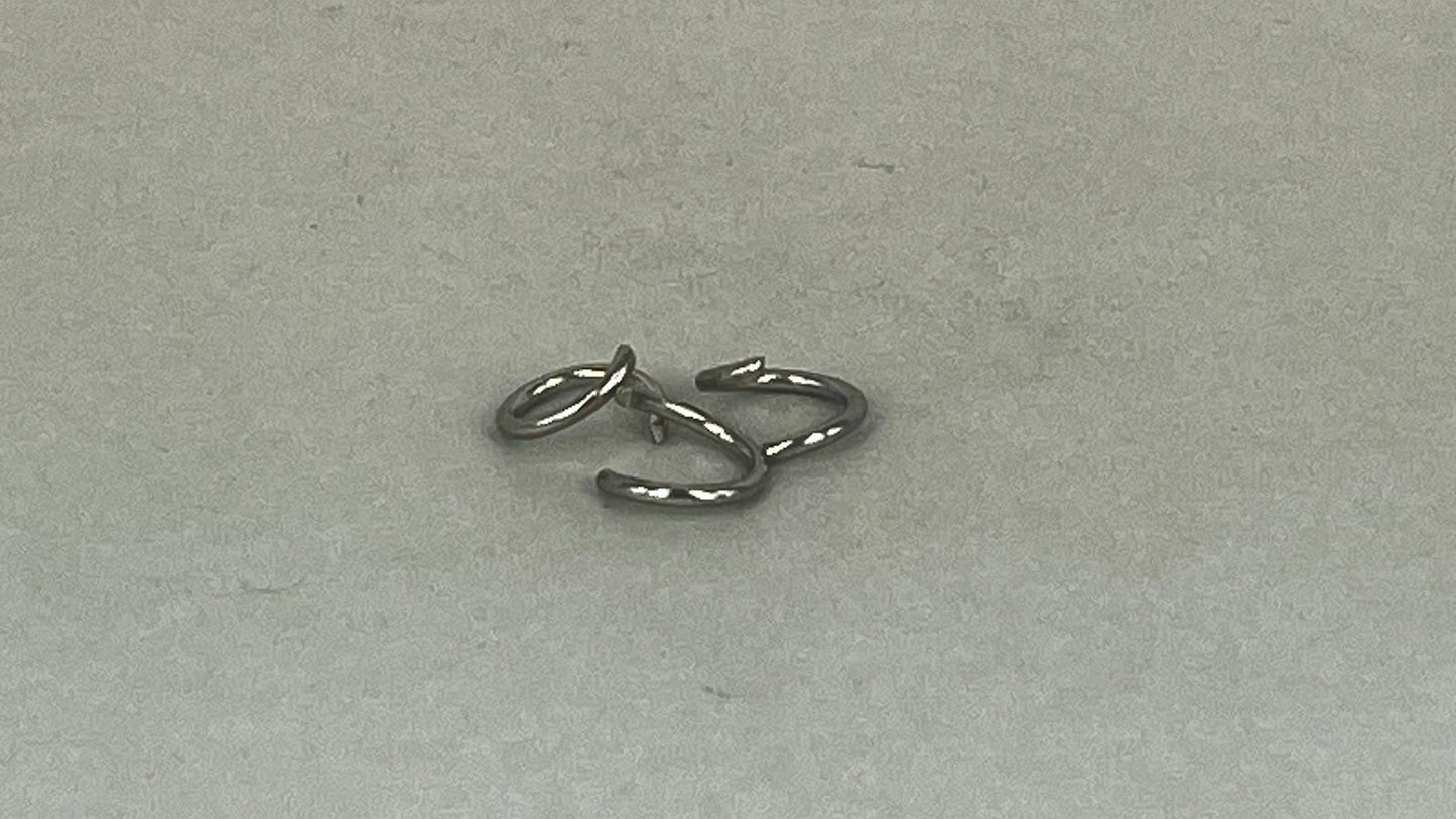 Jump rings 1.0 x 8 mm silver/gold (200 pieces)