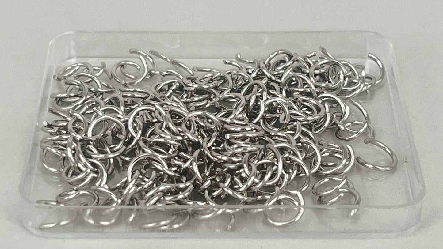 Jump rings 1.0 x 8 mm silver/gold (200 pieces)