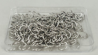 Jump rings 1.0 x 8 mm silver/gold (200 pieces)