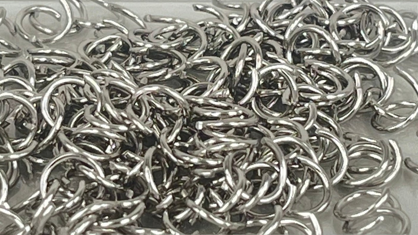 Jump rings 1.0 x 8 mm silver/gold (200 pieces)
