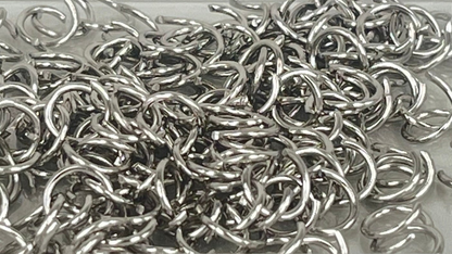 Jump rings 1.0 x 8 mm silver/gold (200 pieces)