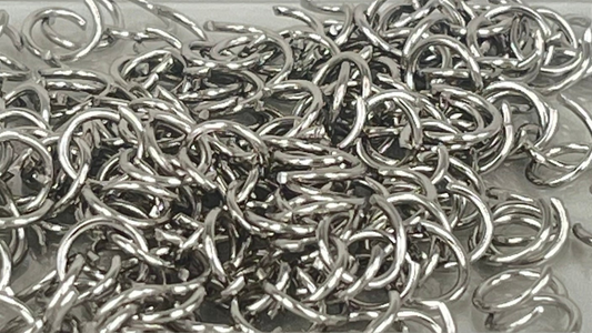 Jump rings 1.0 x 8 mm silver/gold (200 pieces)
