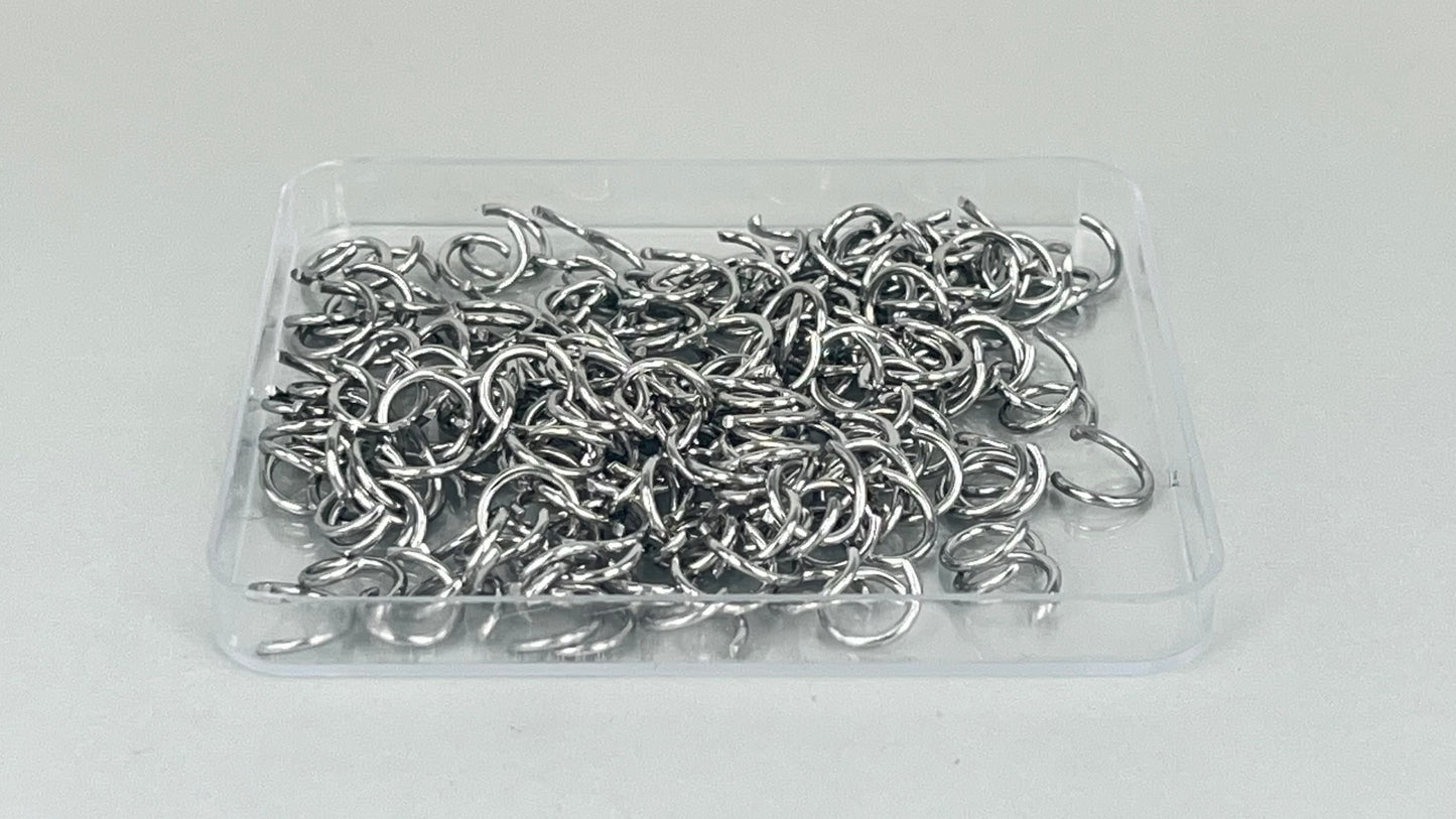 Jump rings 1.0 x 8 mm silver/gold (200 pieces)