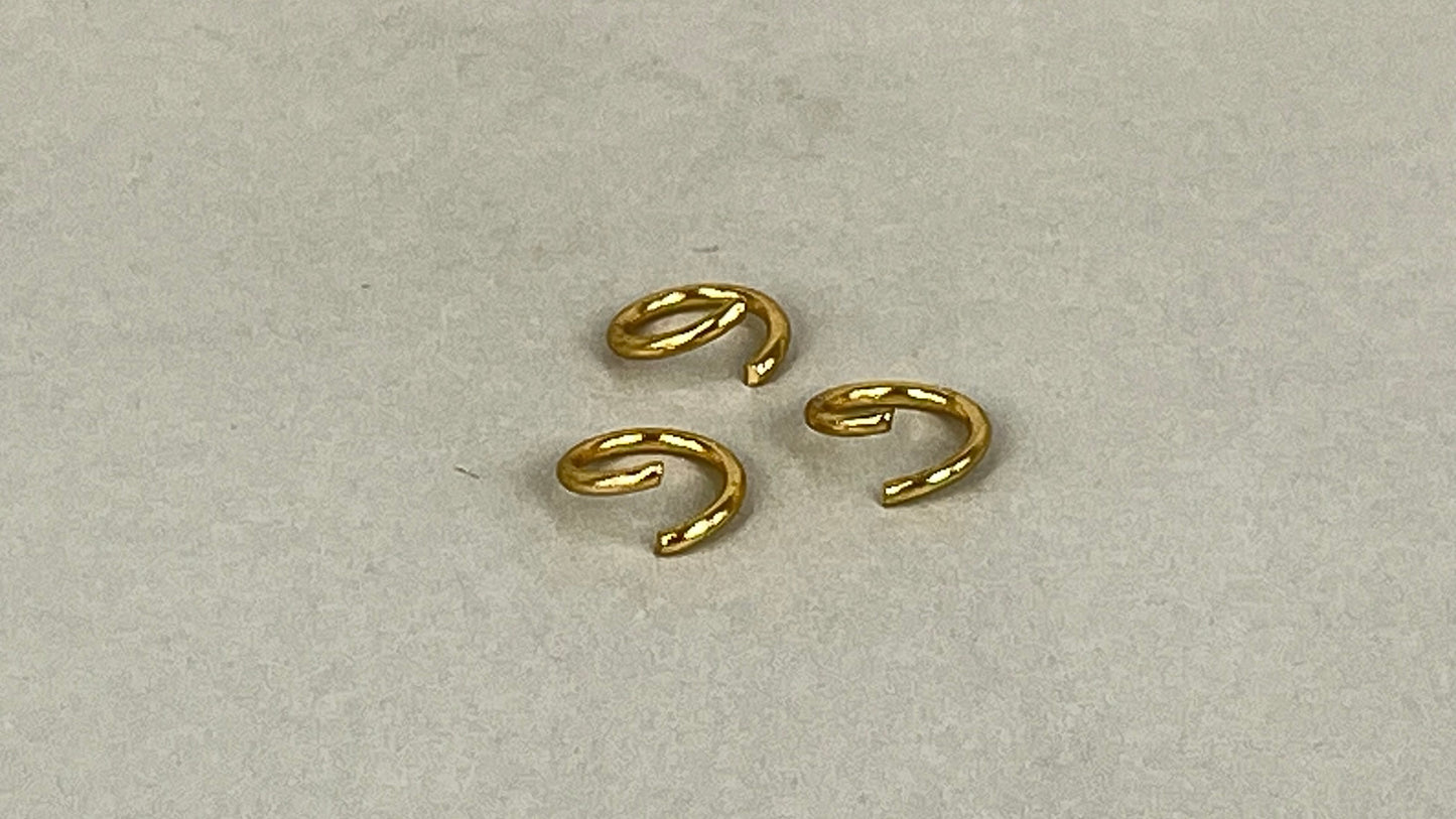 Jump rings 1.0 x 8 mm silver/gold (200 pieces)