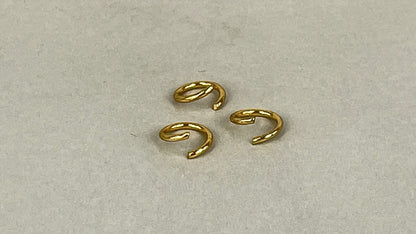 Jump rings 1.0 x 8 mm silver/gold (200 pieces)